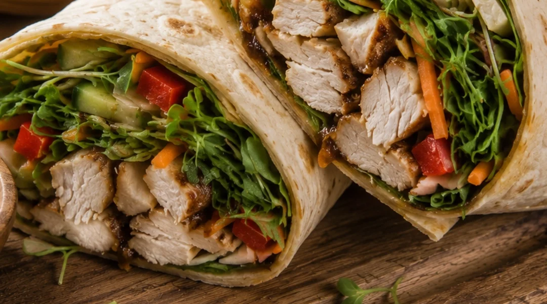 Sunflower Microgreen Chicken Wrap