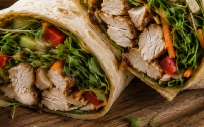 Sunflower Microgreen Chicken Wrap