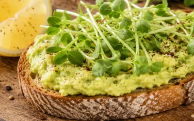 Avocado Toast with Sunflower Microgreens